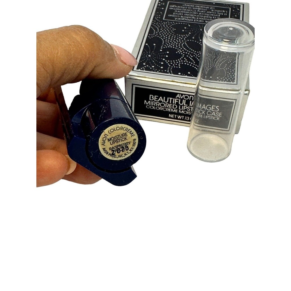 Vintage‎ Avon Beautiful Images Mirrored Lipstick Case Moisture Raspberry Frost - Picture 5 of 14